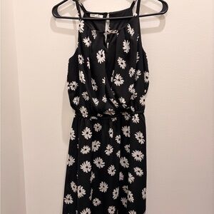 Maurices Black and White Daisy Midi Dress